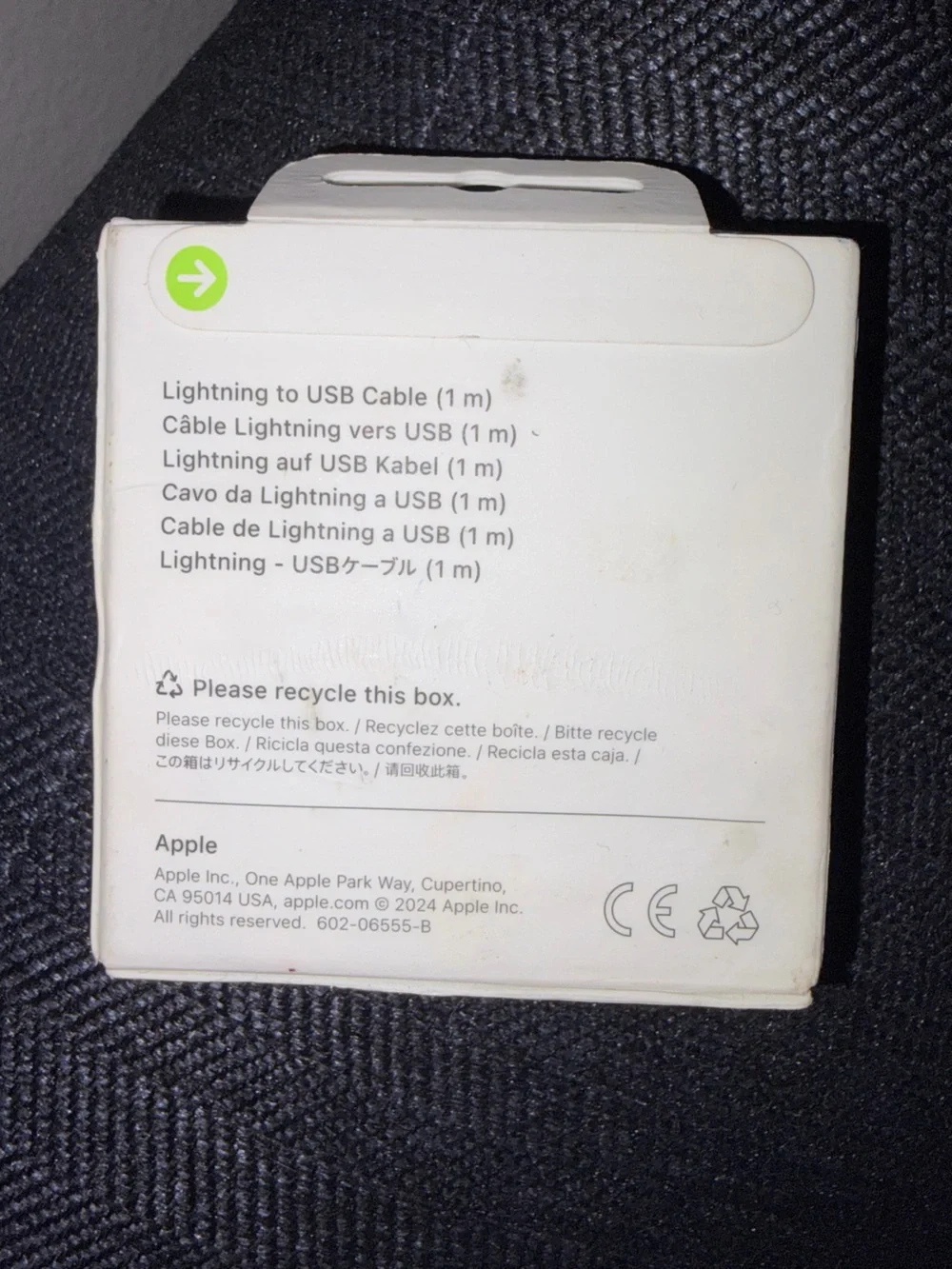 Apple Lightning to USB Cable - White Packaging